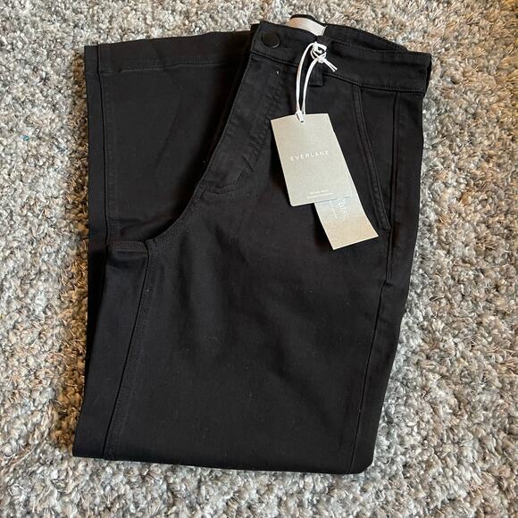 NEW Everlane The Straight Leg Crop Jeans in Black Size 0 - Picture 3 of 7